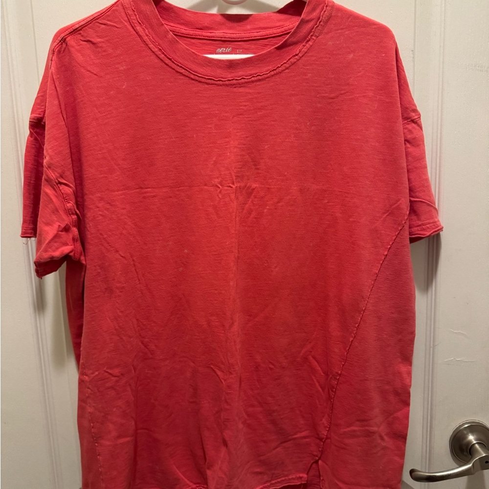 Aerie Red Short Sleeve oversized tee
